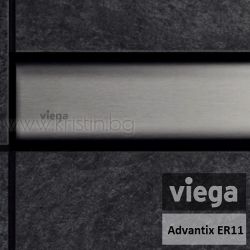 Линеен сифон Viega Advantix 800 мм,  с решетка ER11 овален профил, хром