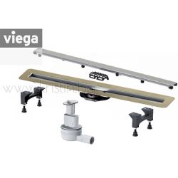 Линеен сифон Viega Advantix 750- 1200 мм,  с решетка ER12 за вграждане на плочка без ограничителна рамка