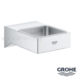 Държач Grohe Selection Cube, за чаша, дозатор, сапунерка