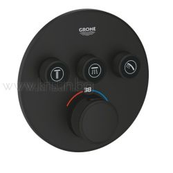 Термостат за вграждане Grohtherm Smartcontrol Phantom Black, с три изхода