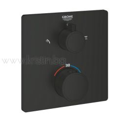 Термостат за вграждане Grohtherm Matte Black, с два изхода 