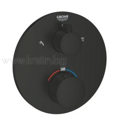 Термостат за вграждане Grohtherm Matte Black, с два изхода 