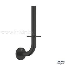 Поставка за тоалетна хартия резерва, Grohe Essentials черен мат