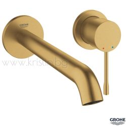 Смесител за вграждане за мивка Grohe Essence Brushed Cool Sunrise, двудупков монтаж