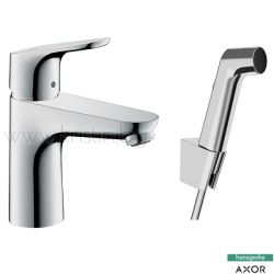 Hansgrohe Focus 100, стоящ смесител за мивка 31927000, с подвижен душ за биде
