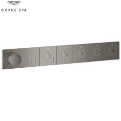 Термостат за вграждане Grohtherm Aqua Tiles Samrtcontrol, Brushed Hard Graphite, с пет изхода
