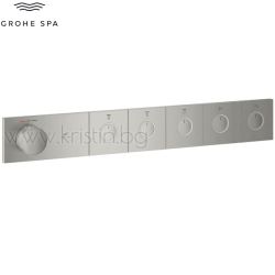 Термостат за вграждане Grohtherm Aqua Tiles Smartcontrol Supersteel Infinity Finish, с пет изхода