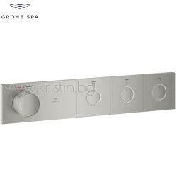 Термостат за вграждане Grohtherm Aqua Tiles Smartcontrol Supersteel Infinity Finish, с три изхода