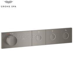 Термостат за вграждане Grohtherm Aqua Tiles Samrtcontrol, Brushed Hard Graphite, с три изхода
