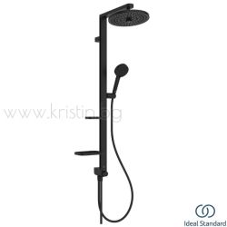 Душ система CeraFlow ALU +, в цвят черна коприна, за комбинация със смесител