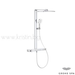 Grohe Rainshower Aqua Pure Smartcontrol, правоъгълна душ пита, ръчен душ с филтър за премахване на хлор