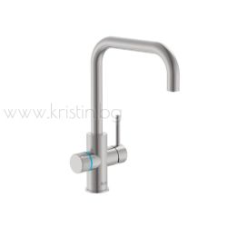 Кухненски смесител за филтрирана вода Roca Aquafy, въртящ се чучур, Stainless steel