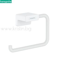 Държач за тоалетна хартия Hansgrohe Addstoris, бял мат