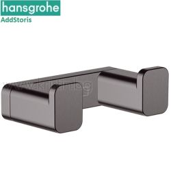 Двойна закачалка Hansgrohe Addstoris, матиран черен хром