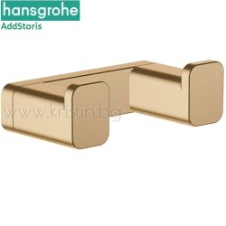 Двойна закачалка Hansgrohe Addstoris, матиран бронз