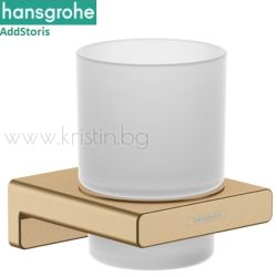 Чаша за четки за зъби Hansgrohe Addsroris, матиран бронз