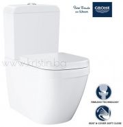 Моноблок Grohe Euro Ceramic 39338000  плътно прилепнал до стената комплект с капак с плавно затваряне