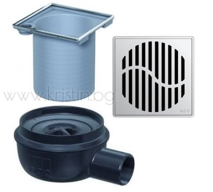 Подов сифон ACO Showerpoint Easyflow с решетка Wave 5141.08.28