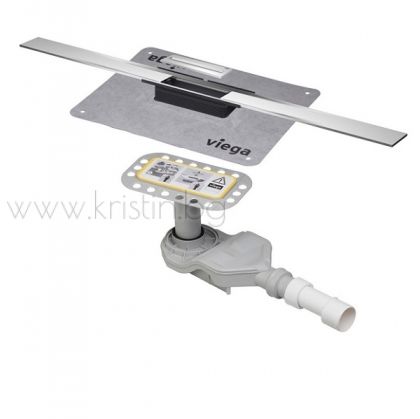 Линеен  сифон Viega Advantix Cleviva, плосък модел, с вложка Advantix Visign C1
