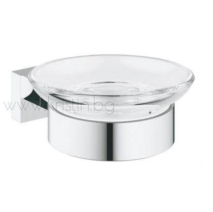 Сапунерка Grohe Essentials Cube, комплект с държач