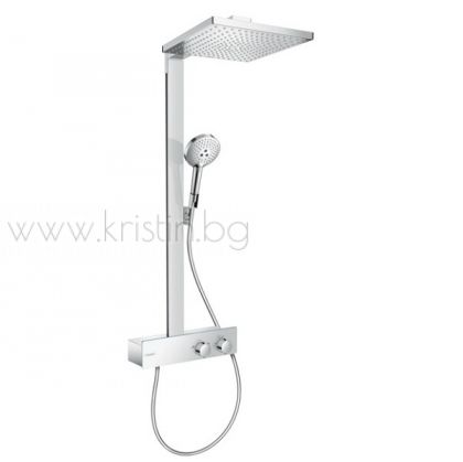 Душ система с термостат Hansgrohe Showertablet 350, душ пита Raindance E 300 и ръчен душ Raindance Select S 120