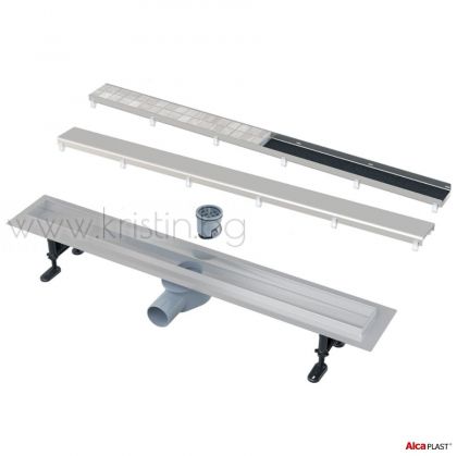 Линеен сифон Alcaplast Double с двойна решетка