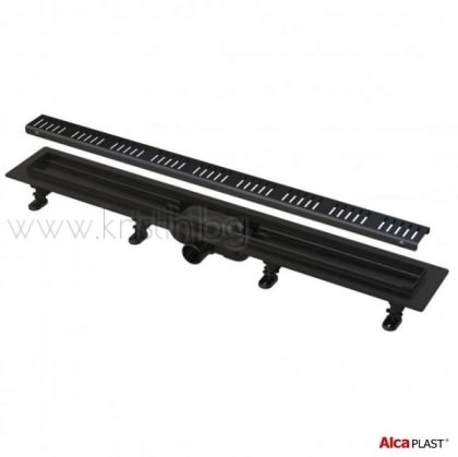 Линеен сифон Alcaplast  Black APZ10 черен мат 