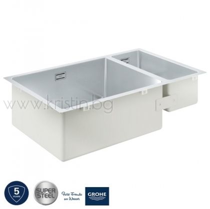 Кухненска мивка Grohe K700U 80-S, за вграждане под плот, с две корита