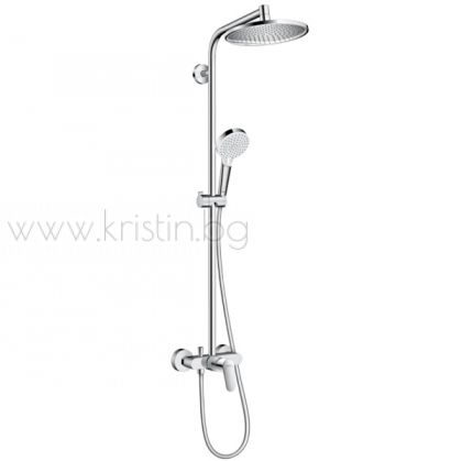 Душ система Hansgrohe Crometta S 240 Showerpipe 1 jet, с едноръкохватков смесител