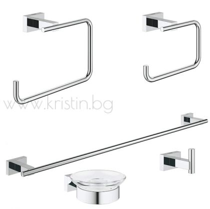 Комплект аксесоари за баня Grohe Essentials Cube 5 в 1