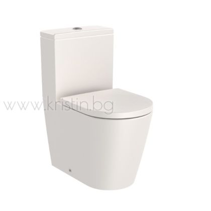 Моноблок Roca Inspira Round Rimless 600 мм, Compact, в цвят Beige