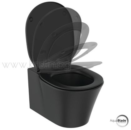 Конзолна тоалетна чиния Connect Air Silk Black  AquaBlade 