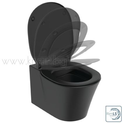 Конзолна тоалетна чиния Connect Air Silk Black  Rimls+