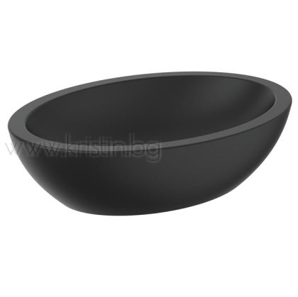 Мивка Strada "O" 60x42 см черен мат, за монтаж върху плот