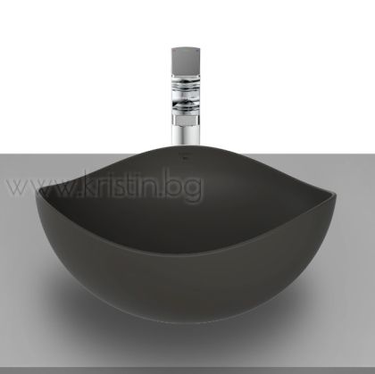 Мивка за монтаж върху плот Fineceramic, Roca Ruy Ohtake Onyx