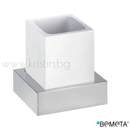 Държач за чаша Bemeta Gamma, стенен монтаж, бяло/хром