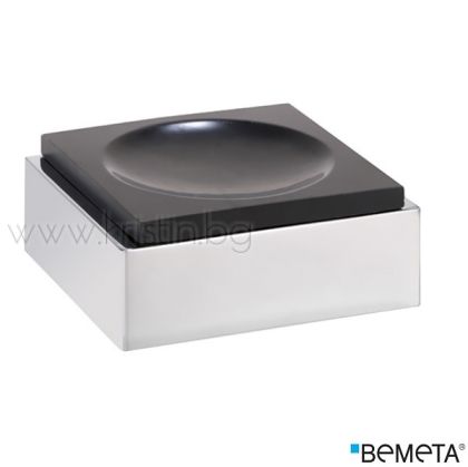 Сапунерка Bemeta Gamma, стенен монтаж, черно/хром