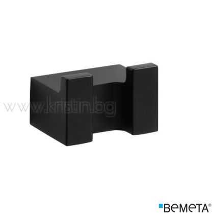 Черна двойна закачалка Bemeta Nero