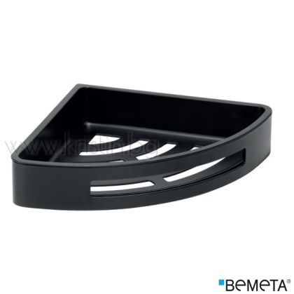 Ъглова етажерка неръждаема стомана и пластмаса , Bemeta Cytro, черен цвят