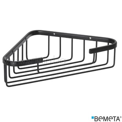 Черна ъглова кошница за душ зона, Bemeta Cytro 245х60х150 мм