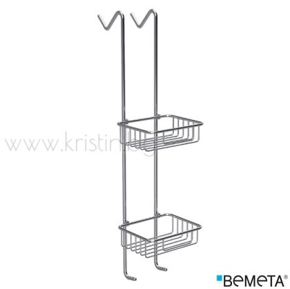 Двойна кошничка за стъклен душ параван Bemeta Cytro 170х700х260 мм, хром