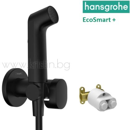 Комплект за хигиенен душ черен мат, Hansgrohe 29232670 Ecosmart +