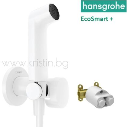 Комплект за хигиенен душ бял мат, Hansgrohe 29232700 Ecosmart + 