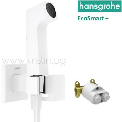 Комплект за хигиенен душ бял мат, Hansgrohe 29233700 Ecosmart + 
