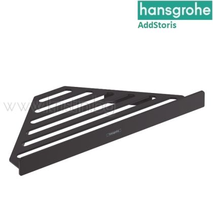 Ъглова етажерка мрежа, Hansgrohe Addstoris, черен мат