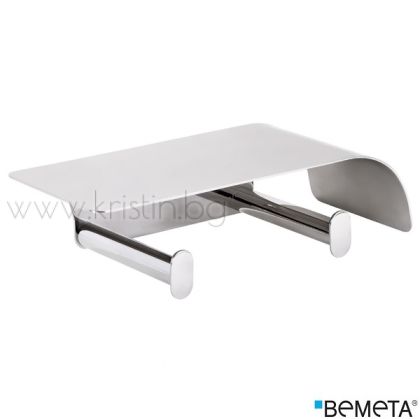 Двоен държач за тоалетна хартия, Bemeta Organic, с капак