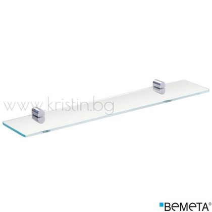 Стъклена полица 600 мм Bemeta Organic, стенен монтаж