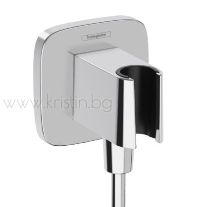 Стенно захранващо колянo с държач, Fixfit Q Hansgrohe 
