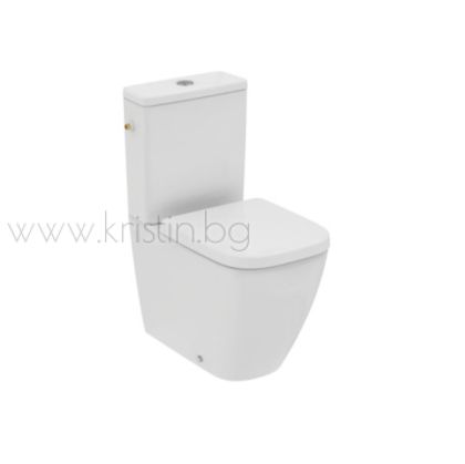 Моноблок Ideal Standard  I LIfe S, къса проекция, казанче със странично пълнене и капак с нормално затваряне