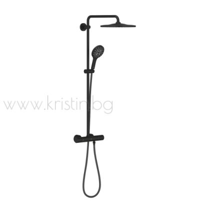 Черна душ система Grohe в цвят черен мат  Phantom Black